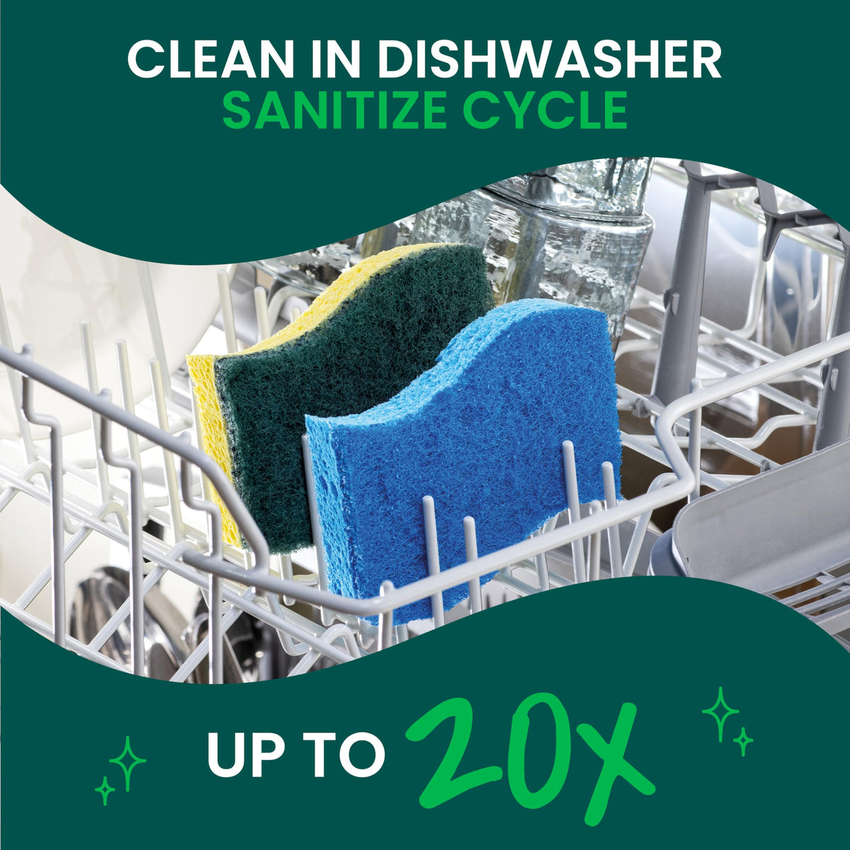 Zero Scratch Scrub Sponge, 9 Pack V7642