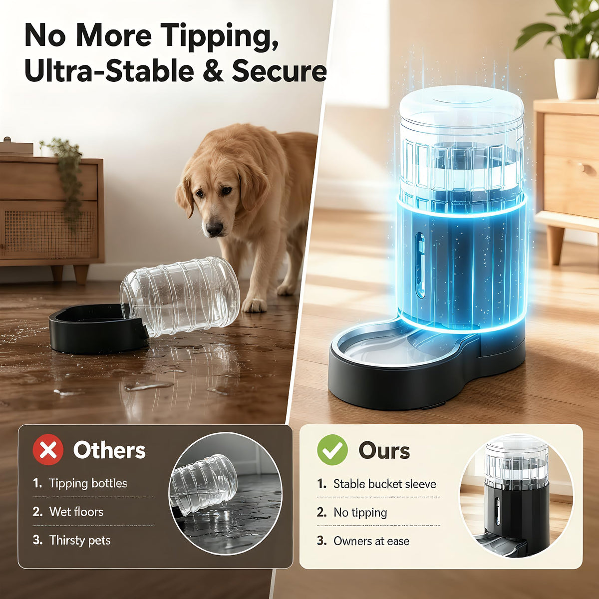 Gravity Dog Water Bowl Dispenser 8L Black D7403