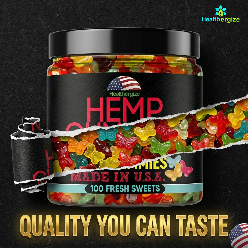 Hemp Gummies 10 Fruity Flavors 100 Count I553