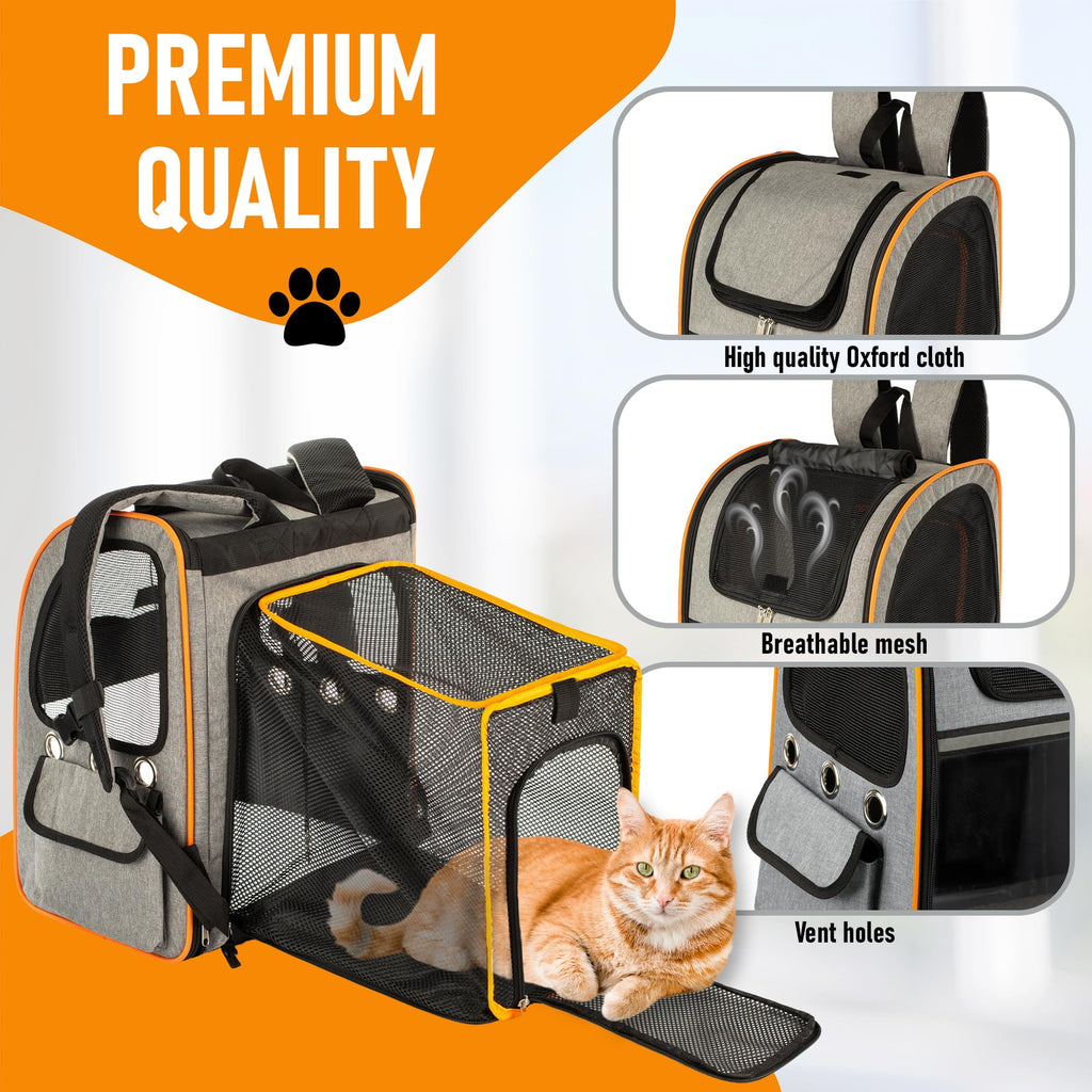 Expandable Breathable Mesh Cat Backpack Carrier B62251
