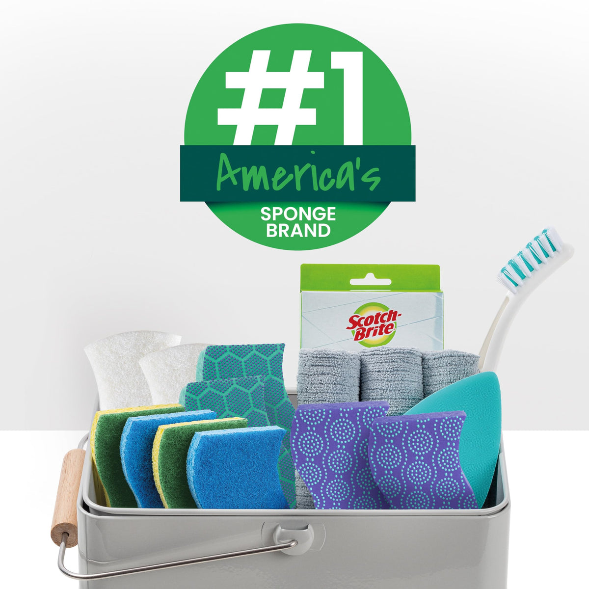Zero Scratch Scrub Sponge, 9 Pack V7642