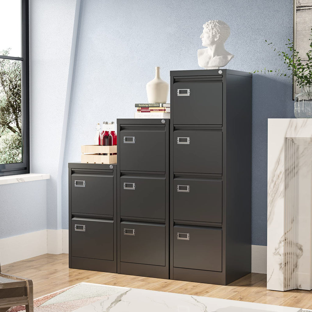 4 Drawer Metal Vertical File Cabinet with Lock S573