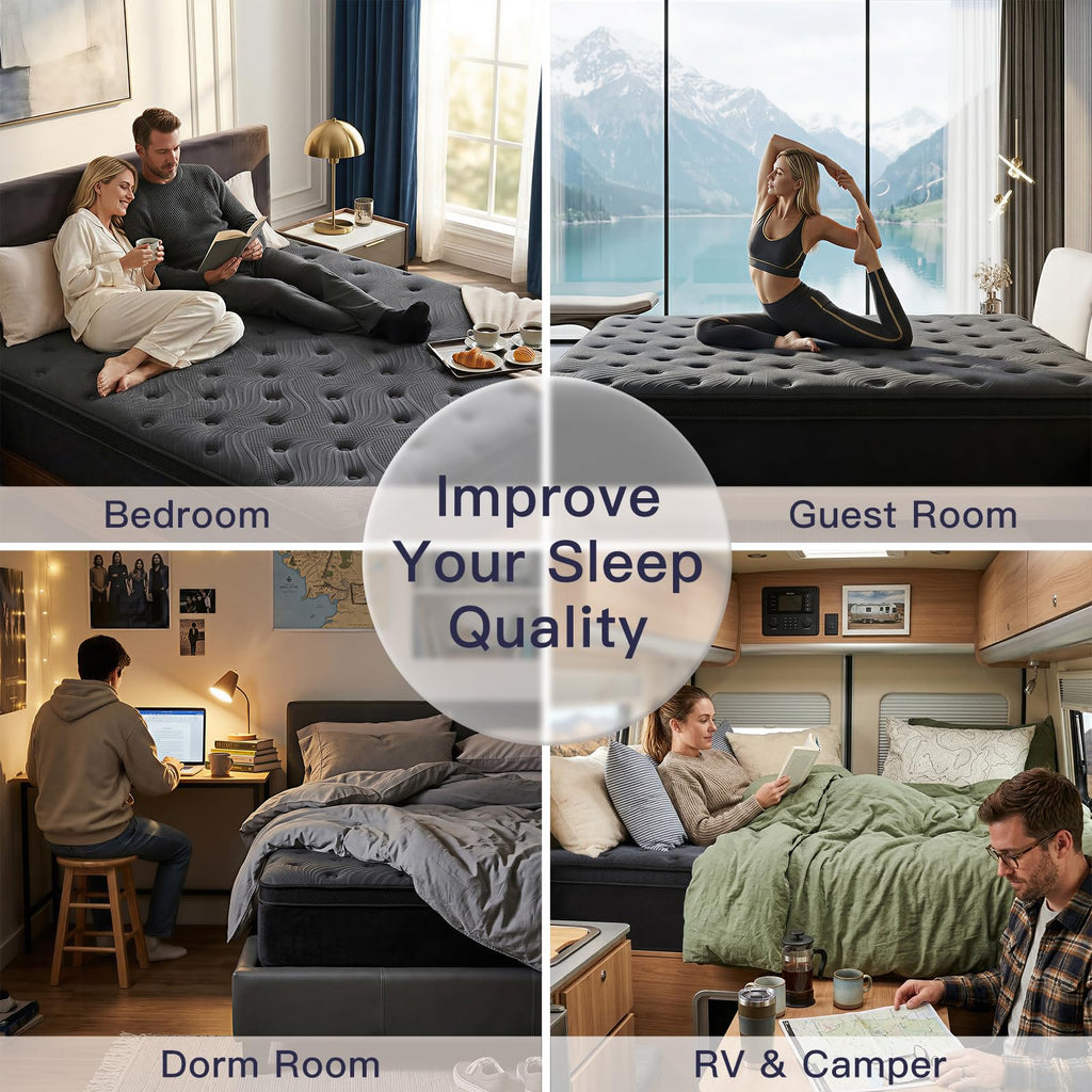 Full Size 12 Inch Memory Foam Hybrid Mattress B9039