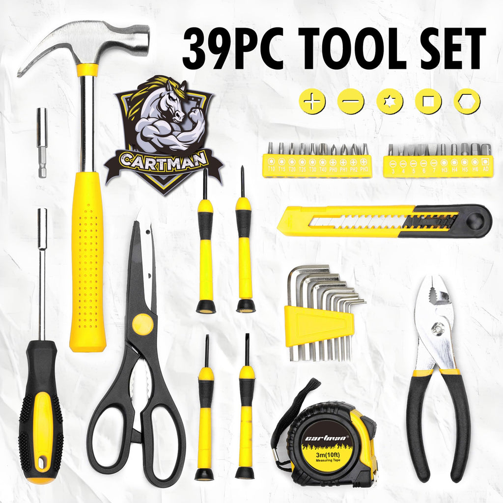 39-Piece Household Tool Set with Storage Case J50527