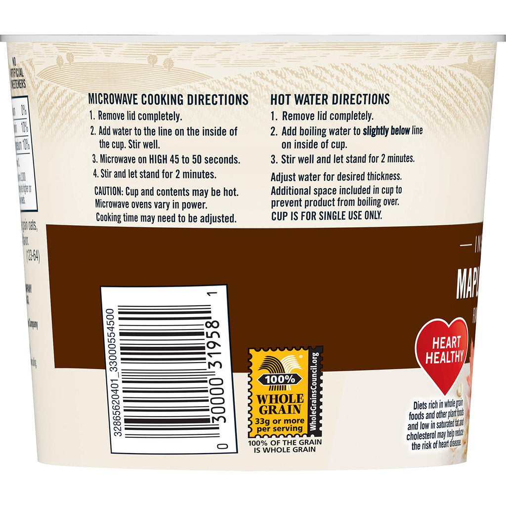 Instant Oatmeal Maple Brown Sugar 1.69 Oz Pack of 5 J3967
