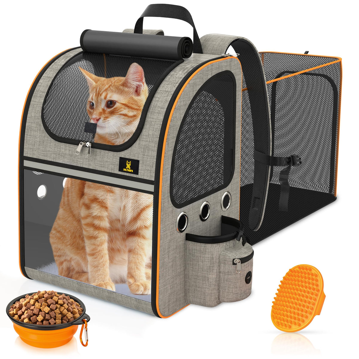 Expandable Breathable Mesh Cat Backpack Carrier B62251
