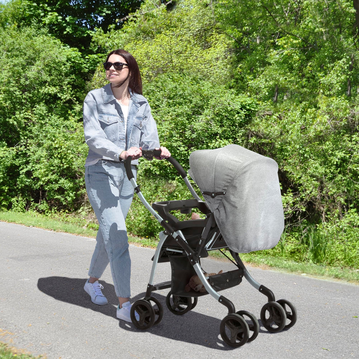 Grey Tweed Stroller F8292