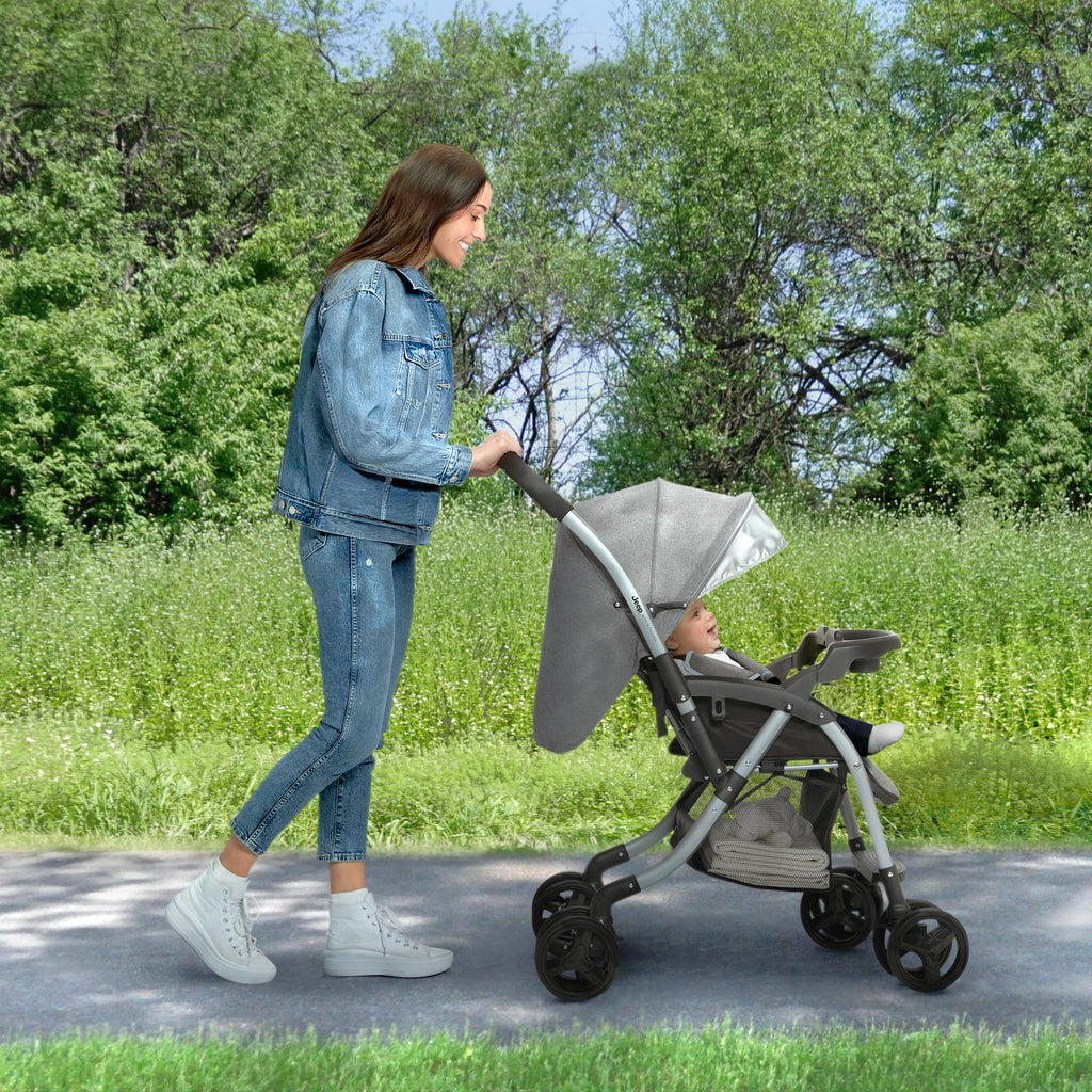 Grey Tweed Stroller F8292