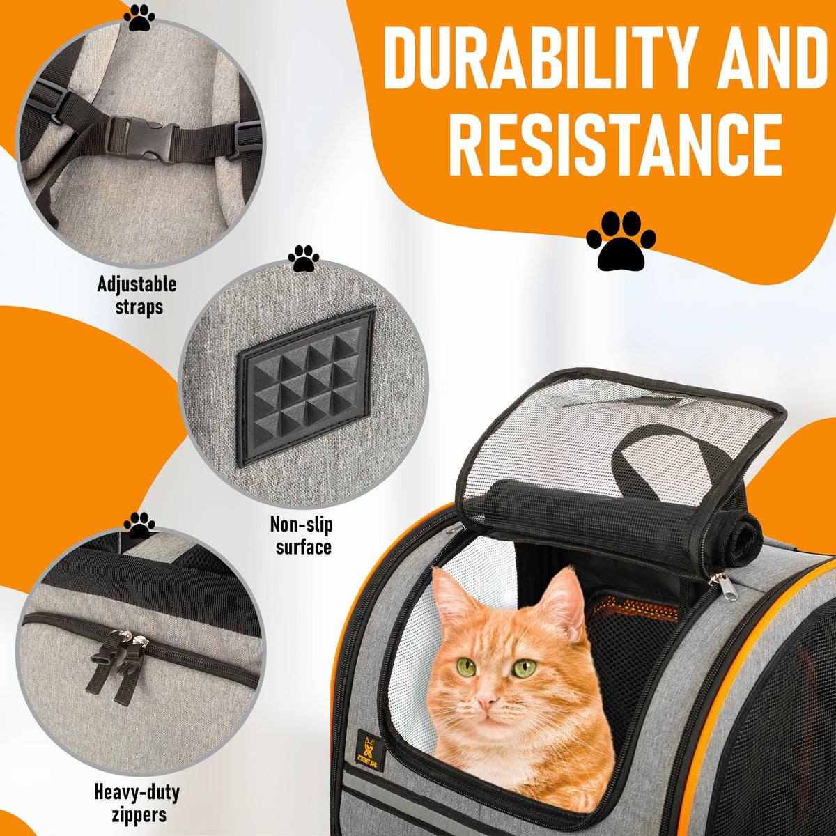 Expandable Breathable Mesh Cat Backpack Carrier B62251