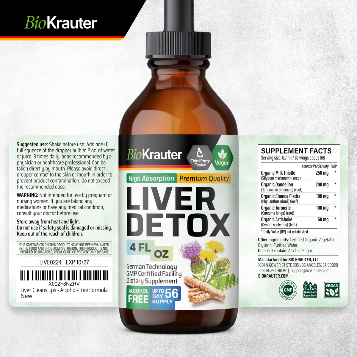 Liver Support 60 Gummies & Liver Detox Tincture 4 Fl. Oz. N431274