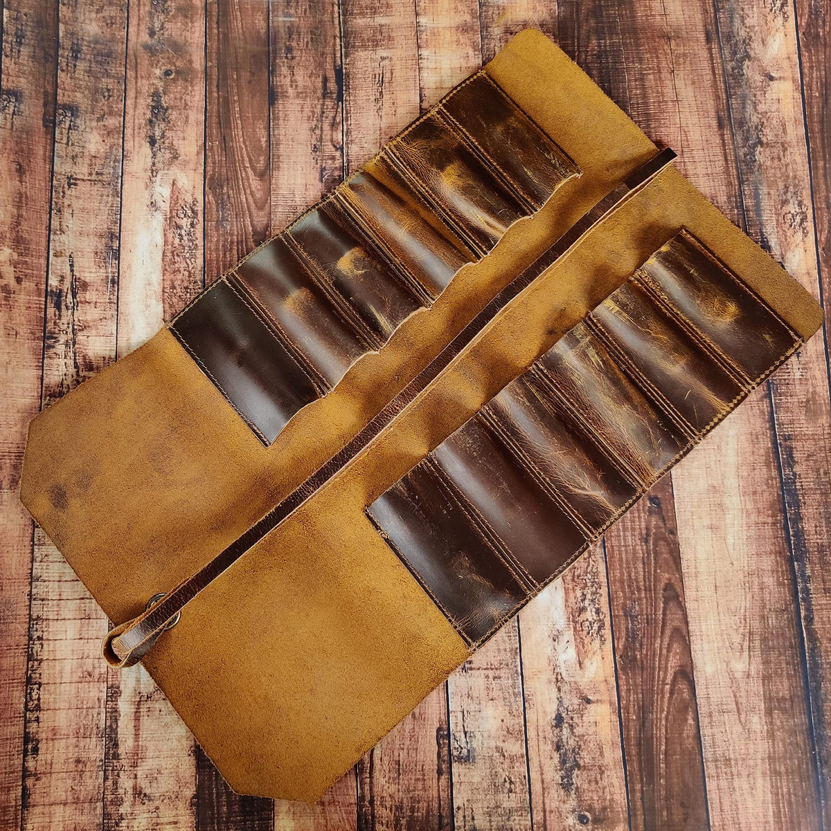 Leather Tool Roll Up Pouch D805476