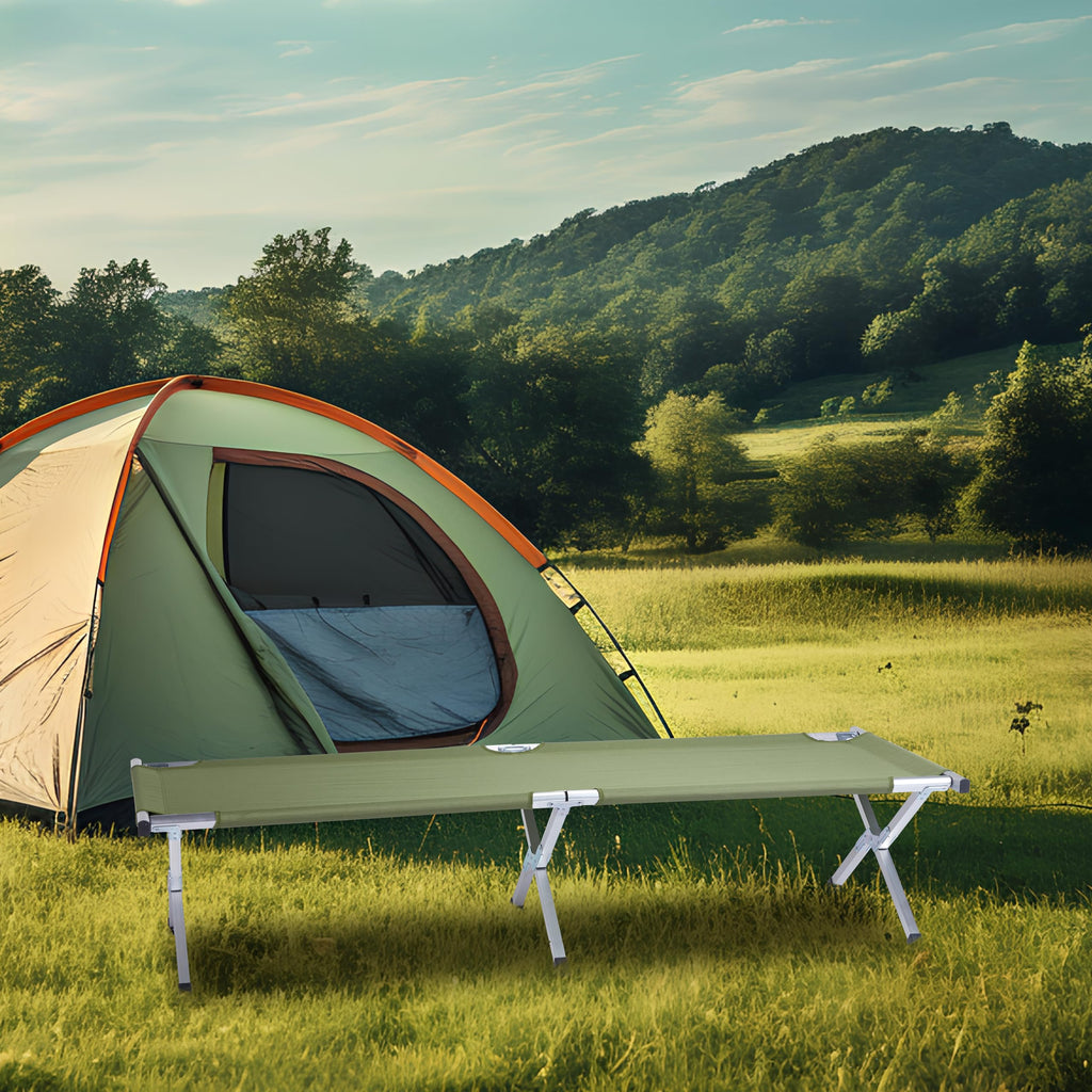 25" Wide Folding Camping Cot with Carry Bag X369